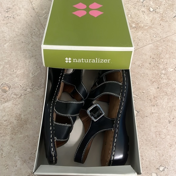 💕HP💕NIB! Naturalizer “Cabe” black leather sandals- women size 8 M - Picture 6 of 6
